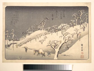Asukayama bajo la nieve vespertina