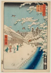 Atagoshita y el callejón Yabu, de la serie «Cien vistas famosas de Edo»