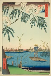 Río Ayase y Kanegafuchi, de la serie "Cien Vistas Famosas de Edo"
