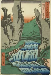 Provincia de Bitchu: Gokei (Bitchu, Gokei), de la serie "Lugares Famosos en las Sesenta y Pico Provincias (Rokujuyoshu meisho zue)"