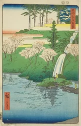 Estanque Chiyogaike, Meguro (Meguro Chiyogaike), nº 23 de la serie "Cien vistas famosas de Edo (Meisho Edo hyakkei)"