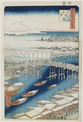 Clima despejado después de la nieve, puente Nihonbashi, mayo 1856
