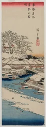 Tiempo despejado después de la nieve en Matsuchiyama, de la serie Lugares famosos en la capital oriental