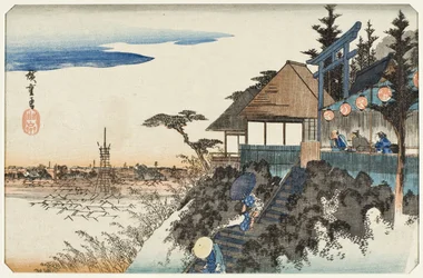 Ladera oriental en el santuario Kanda Myōjin