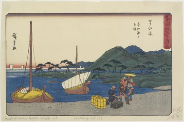 Puerto de Ferry en la Playa de Imagiri, Maisaka, 1841-1842