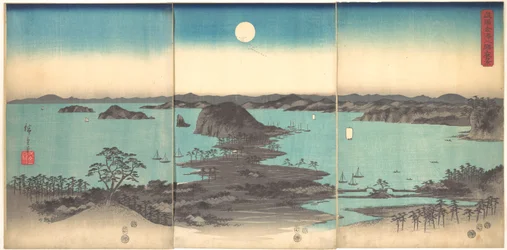 Luna llena en Kanazawa, provincia de Musashi