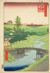Río Furukawa, Hiroo (Hiroo Furukawa), nº 22 de la serie "Cien vistas famosas de Edo (Meisho Edo hyakkei)".