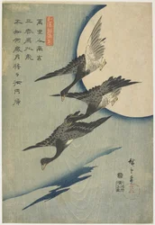 Gansos ante la luna, 1837-44