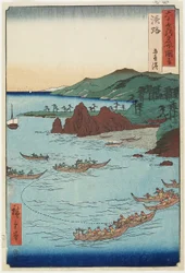 Playa Goshiki (Cinco Colores), Provincia de Awaji, septiembre de 1855