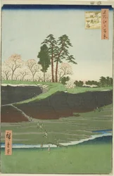 Colina Goten en Shinagawa (Shinagawa Gotenyama), de la serie "Cien vistas famosas de Edo (Meisho Edo hyakkei)"