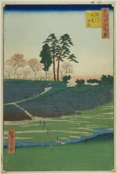 Colina Goten en Shinagawa (Shinagawa Gotenyama), de la serie "Cien vistas famosas de Edo (Meisho Edo hyakkei) "v