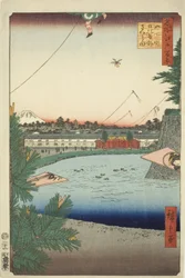 Hibiya y Soto-Sakurada desde Yamashita-cho, de la serie "Cien Vistas Famosas de Edo"