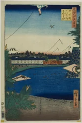 Hibiya y Soto-Sakurada de Yamashita-cho (Yamashita-cho Hibiya Soto-Sakurada), de la serie "Cien vistas famosas de Edo (Meisho Edo hyakkei)"