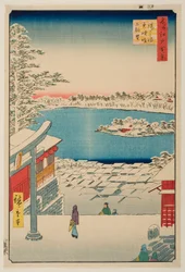 Vista desde la colina del santuario Yushima Tenjin, de la serie «Cien vistas famosas de Edo»