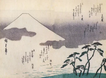 Hiroshige, el monte Fuji visto desde la playa