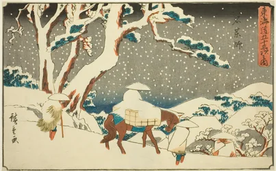 Ishiyakushi, de la serie "Cincuenta y tres Estaciones del Tokaido," también conocida como el Tokaido Gyosho