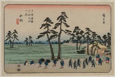 Kano, de la serie Sesenta y nueve estaciones del Kisokaido, c. 1835-37