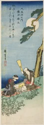 Río de joyas Kinuta en la provincia de Settsu (Settsu Kinuta), de la serie "Seis ríos de joyas (Mu Tamagawa no uchi)"