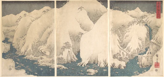 Garganta de Kiso bajo la nieve