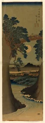 Puente de monos en la provincia de Kai (Koyo Saruhashi no zu)