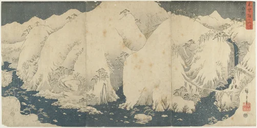 Montaña y Río en el Paso Kiso, agosto de 1857