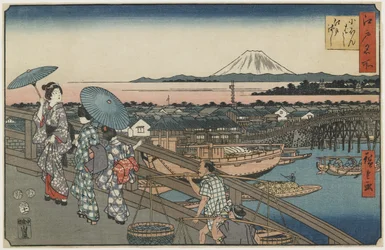 Puente Nihonbashi y puente Edo, noviembre de 1853