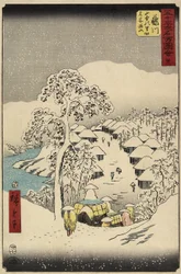 No.38 Aldea de Yamanaka en Fujikawa, julio de 1855