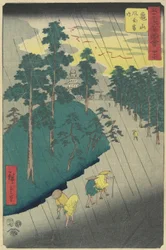 No.47: Tormenta eléctrica en Kameyama, julio de 1855