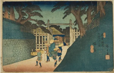 No. 38: Fukushima, de la serie "Sesenta y nueve estaciones del Kisokaido (Kisokaido rokujukyu tsugi no uchi)"