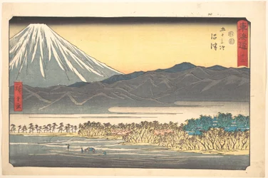 Numazu, número 13, de la serie «Las cincuenta y tres estaciones del Tōkaidō (Tōkaidō gojūsan tsugi)»