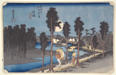 Numazu, Yellow Dusk de la serie Cincuenta y tres Estaciones del Tokaido