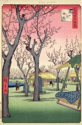 Jardín de Ciruelos, Kamata, de Cien Vistas Famosas de Edo, febrero 1857