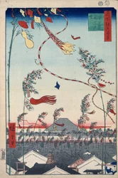 Prosperidad en toda la ciudad durante el Festival Tanabata, 1856-1858