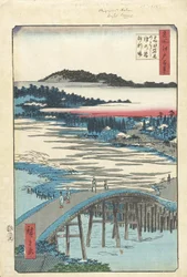 El puente Sugatami, el puente Omokage y Jariba en Takata