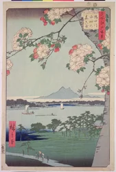 Suigin Grove y Masaki, en el río Sumida, de 