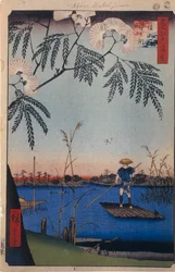 El río Ayase y Kanegafuchi, Cien vistas famosas de Edo, 1856-1858