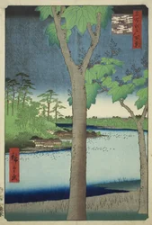 El bosque de paulonias en Akasaka, de la serie "Cien vistas famosas de Edo"