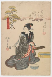 Árboles que traen riqueza y prosperidad: Asaoki, período Edo, 1847