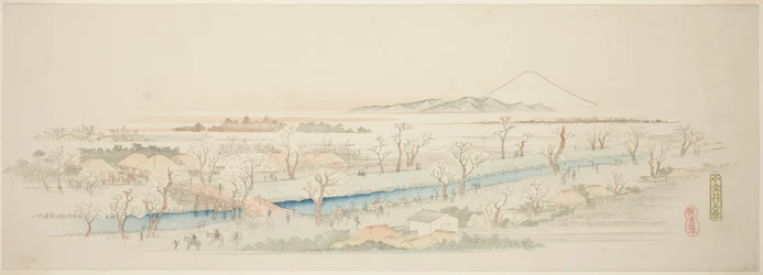 Vista de Koganei (Koganei no kei), de una serie sin título de vistas famosas de los suburbios de Edo