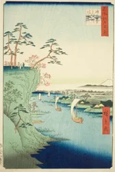 Vista de Konodai y el río Tone, de la serie "Cien vistas famosas de Edo"