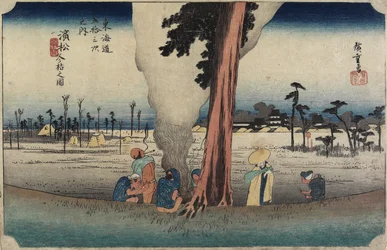 Escena invernal, Hamamatsu, hacia 1833