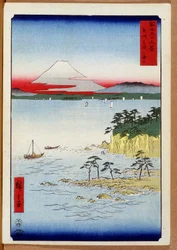 Vista del Monte Fuji - Estampa japonesa de Hiroshige Utagawa