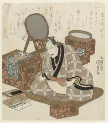 Ichikawa Danjûrô VII en su camerino