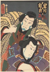 Los luchadores de sumo Tetsugadake Dazaemon e Iwagawa Jirôkichi