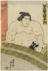 El luchador Kurokumo Tatsugoro de la cuadra Higo, 1830-1844