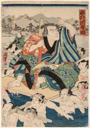 Retrato del luchador de sumo Onogawa Saisuke