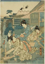Gran prosperidad en la Granja de la Seda (Kaikoya Daihanjono Zu)