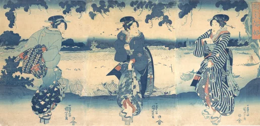 Mujeres cerca de un río, ca. 1850