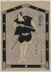 Sawamura Gennosuke como Satsuma Gengobei, c. 1805