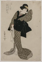 Segawa Roko como la Esposa de Hachizo, Ohatsu, c. 1805